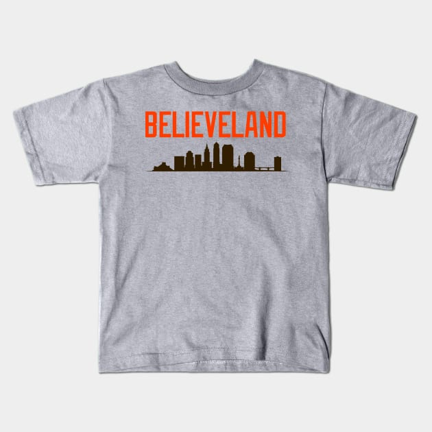 BELIEVELAND Kids T-Shirt by capognad